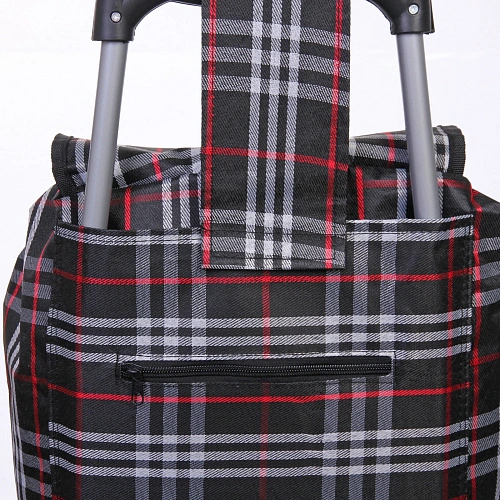 Тележка хозяйственная с сумкой (883430см, колеса 16 см,грузоподъемность до 30 кг) клетчатая DC-306_17