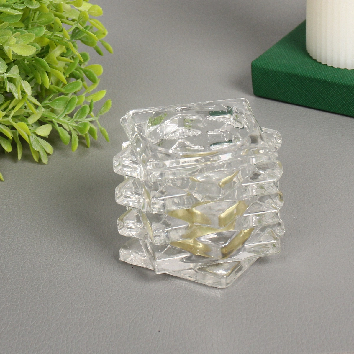 Подсвечник "Куб" 7*6 см, Белый