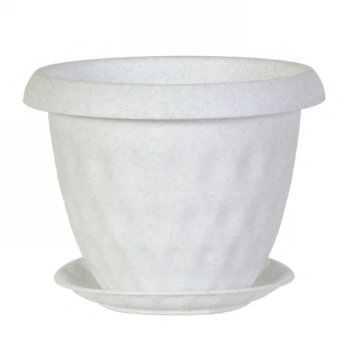 Горшок для цветов пластиковый 13л d-33.9см "Розетта" c поддоном мраморный С129МРА 