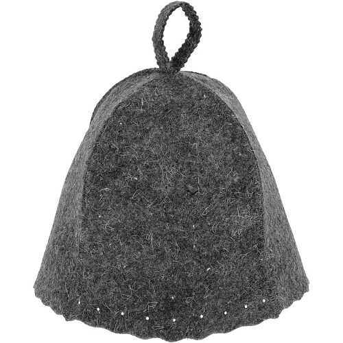 Шапка банная классическая из войлока "Hot Pot", цвет  серый,(без упаковки)