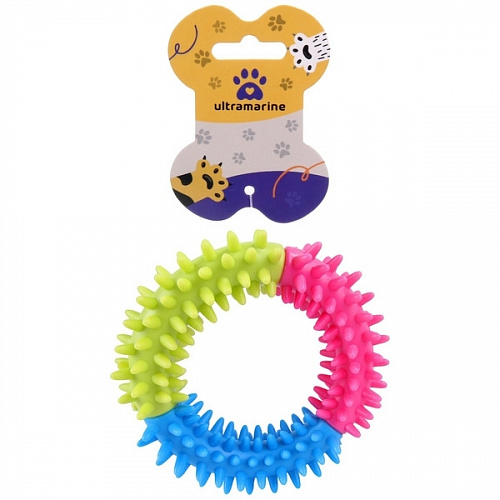 Игрушка для собаки "Кольцо - Зубочистка", мульти цвет, 11см (лейбл)