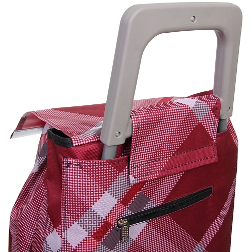 Тележка хозяйственная с сумкой (934030см, колеса 15см,грузоподъемность до 40 кг) бордовая_11