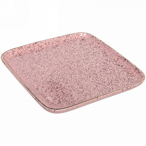 Тарелка керамическая "Pink Stone" 21,1*21,1*2,3см