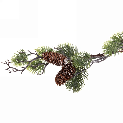 Композиция новогодняя хвойное украшение  Золотистый лес , 68 см_3