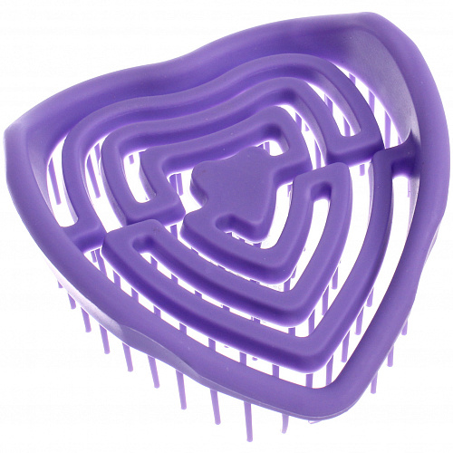 Расческа массажная компактная для влажных волос "МИРА", цвет фиолетовый, 8,5*9см (PVC коробка)