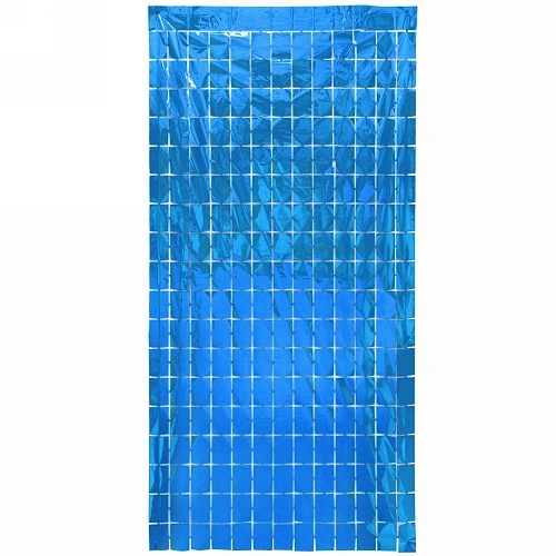 Занавес фольгированный "Прямоугольник" ш1м, в2м (глянец), синий