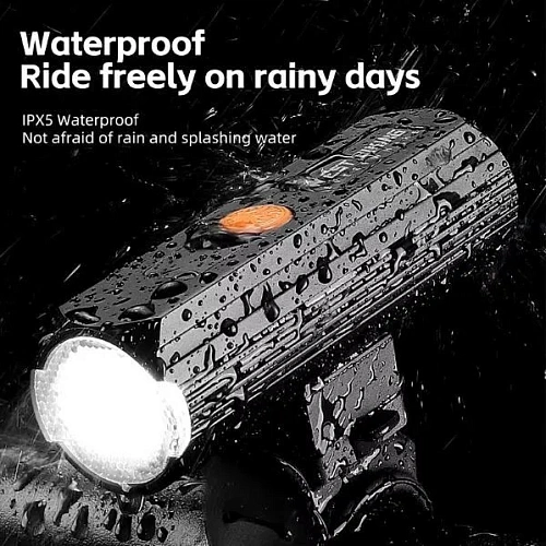 Фонарь велосипедный, передний West Biking YP0701434 (аккум 3200 mAh, Tape-C)_19