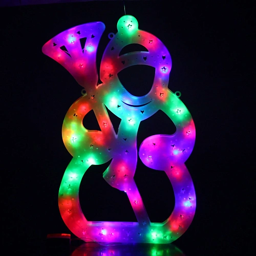 Световое панно, 40см,Снеговик мультицвет_4