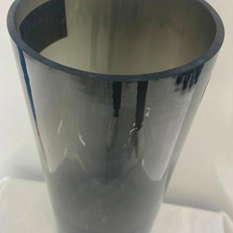 Ваза стеклянная "GREY GLASS" 12*30см, круглая
