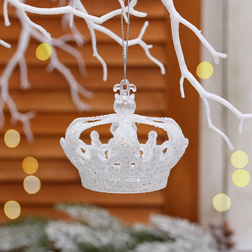 Подвеска "Корона" 8*5 см, Белый