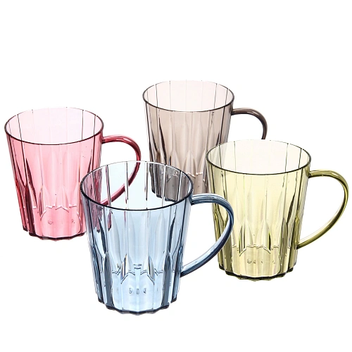 Кружка пластиковая 500мл "Конусная", микс цветов