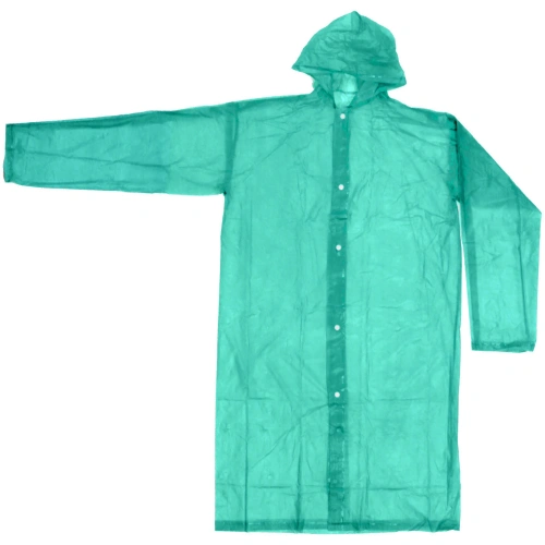 Дождевик-плащ "Тайфун" с капюшоном и завязками, на кнопках 100 Мкрн 115см синий Добросад