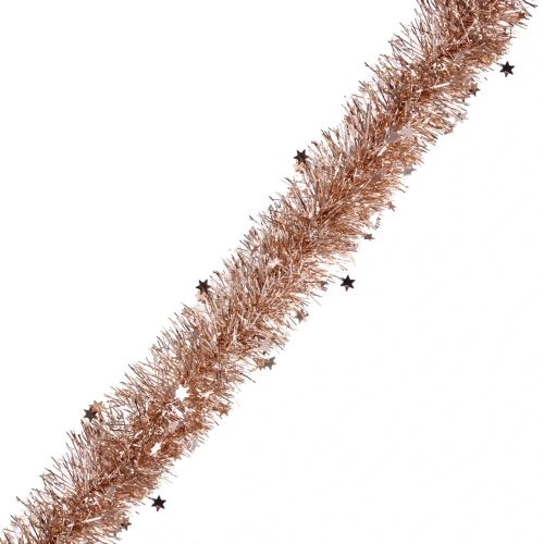 Мишура "Звёздный путь" 2 м 10 см, Розовое золото