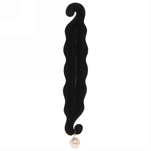 Заколка для создания причёски "Beautiful hair", цвет чёрный с жемчугом, 23*4,8см