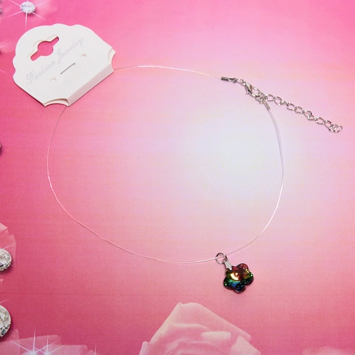 Подвеска на шею на леске Emerald Chameleon - Цветок, микс 5 цветов, d-14мм_3