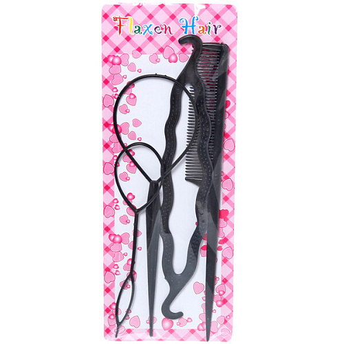 Набор для создания причесок, цвет черный_5