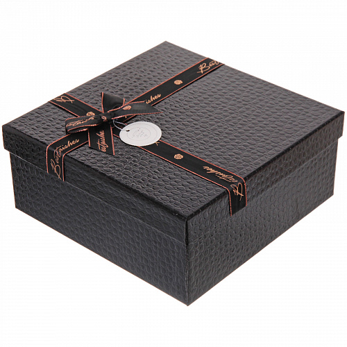 Коробка подарочная "Текстура" 27*27*11,5 см, черный