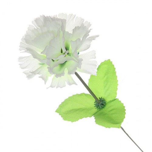 Цветок искусственный 30см декоративный Гвоздика белая