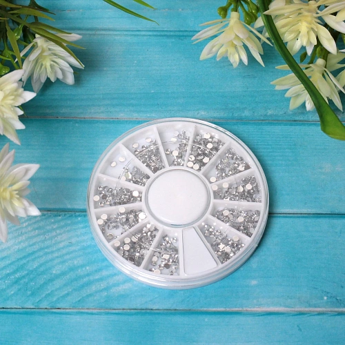 Украшение для нейл-арта VivA Manicur- Стразы, прозрачные, в пакете, 77 см_4
