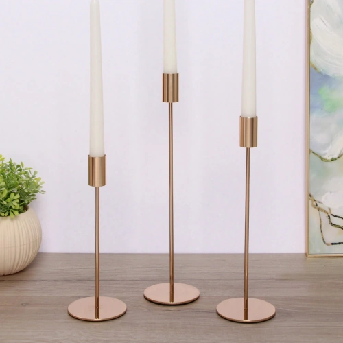 Подсвечники "IDEAL" 22 /27/32 см (набор 3 шт), Золото