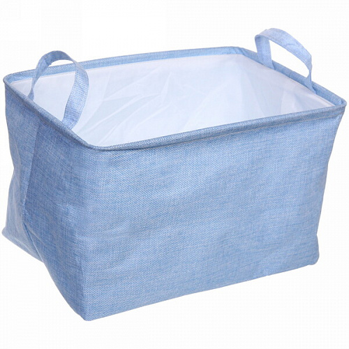 Коробка для хранения вещей с ручками "ВЕСТА", цвет пастельно голубой, 38*26*21см