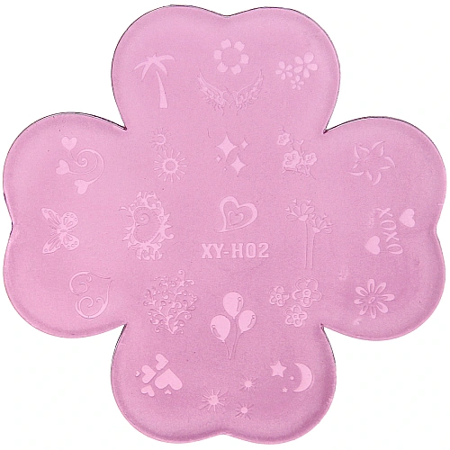 Набор для дизайна ногтей - стемпинг VivA Manicur, пластина цветок, микс 4 цвета, 1911см_14