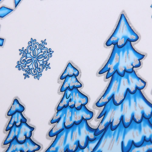 Наклейка на стекло Волшебная зима 4119 см, микс_13