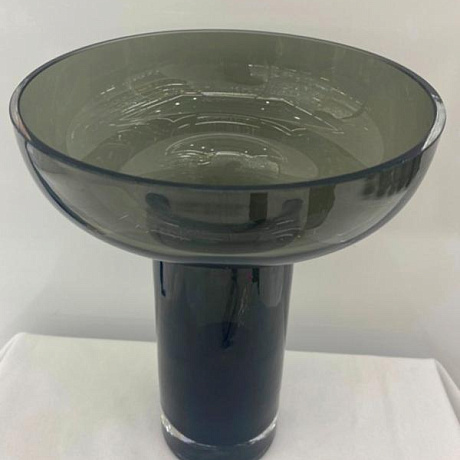 Ваза стеклянная "GREY GLASS" 16*19см