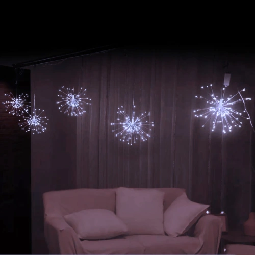 Гирлянда для дома БАХРОМА  "Сфера" ш3м*в0,4/0,6м 500 ламп LED, 8 режимов, IP-40, Белый