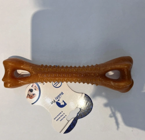 Игрушка - грызак "Счастливый БРО", косточка, 16*3.2см / 62гр