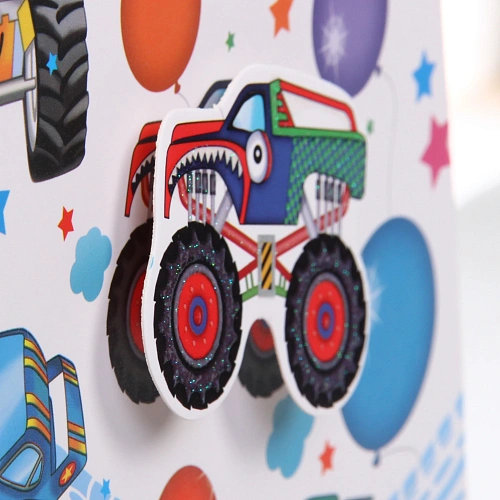 Пакет подарочный Машинки 18238 см, микс_21