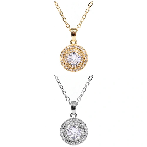 Подвеска из гиппоалергенного сплава со стразами ЭЛЛАДА, цвет серебро и золото, d-20см1см_7