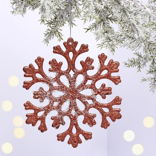 Подвеска "Снежный день" 10 см, Янтарь