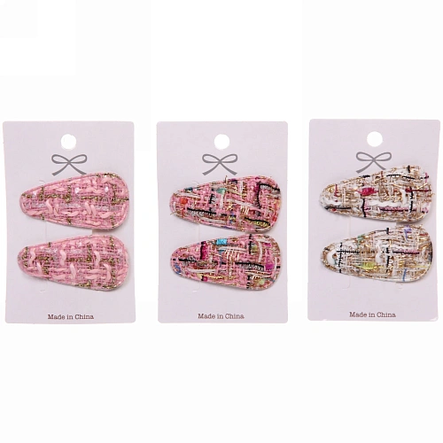 Зажимы для волос 2шт New collection - Marina, микс 6 цветов, 62,5см_17