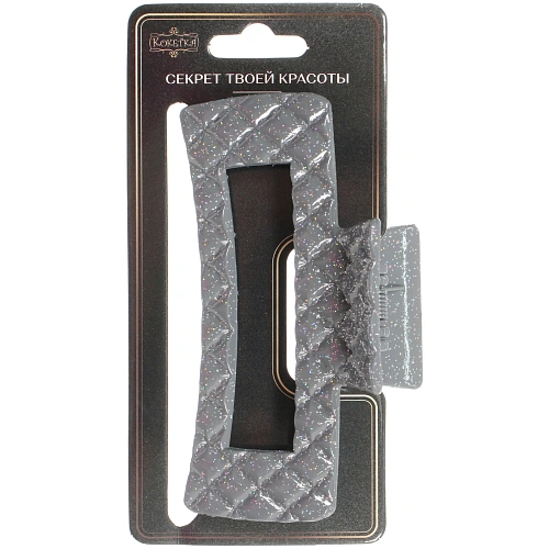 Заколка - краб для волос AKS - MANTANA, микс 6 цветов, прямоугольник,10,53,5см _13