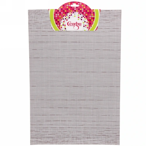 Салфетка на стол 30*45см плетеная, Строчка серая