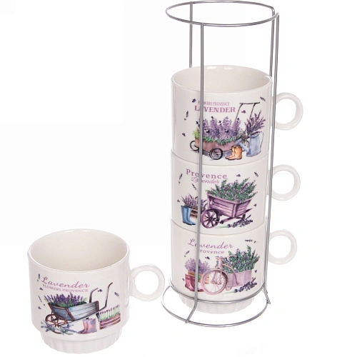 Набор кружек на стойке 280мл Прованс_4