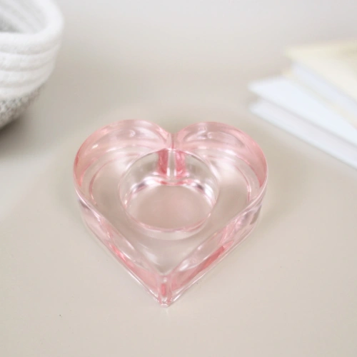 Подсвечник "Тайна любви" 8,5*8,3*3 см, Розовый нежный