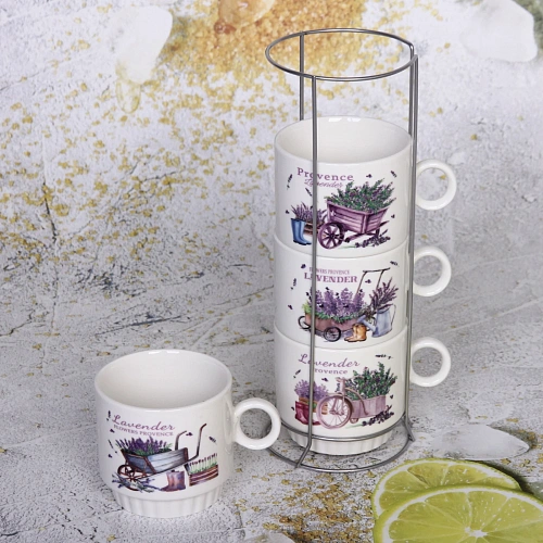 Набор кружек на стойке 280мл Прованс_3