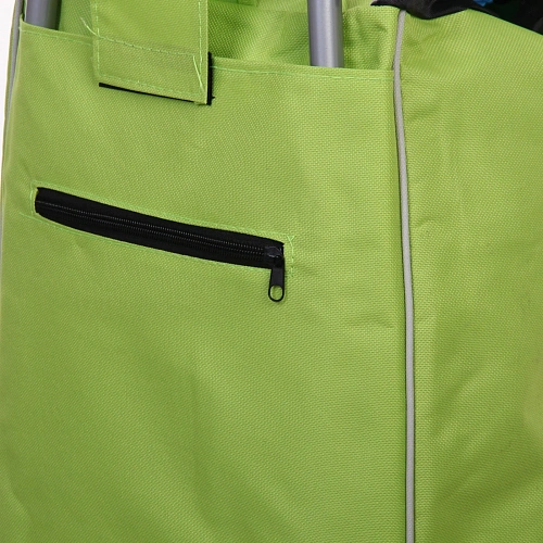 Тележка хозяйственная с сумкой (953034см, колеса 16см,грузоподъемность до 30 кг) BF6007 зеленая_11