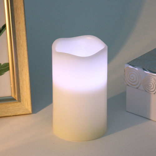 Сувенир с подсветкой "Свеча восковая - Звездная" 7,5*12,5 см - облита воском (работает от батареек 3 ААА)