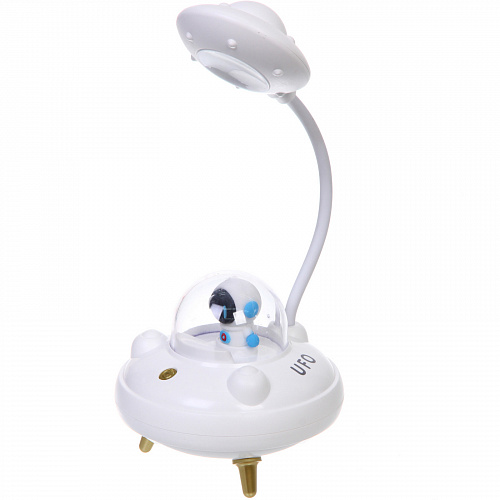 Настольная лампа "Sweet - Полёт в космос" LED 10,8*10,8*21,5 см, USB 3.7v 3w, Белый