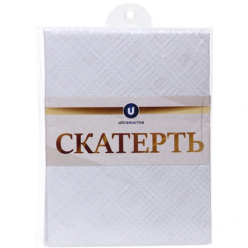 Скатерть 137180 см Гармония, клетка, пвх, цвет белый_8