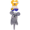 Игрушка для кошек мягкая "Мышка", цвет серый, 14*5см/14гр (лейбл)✦