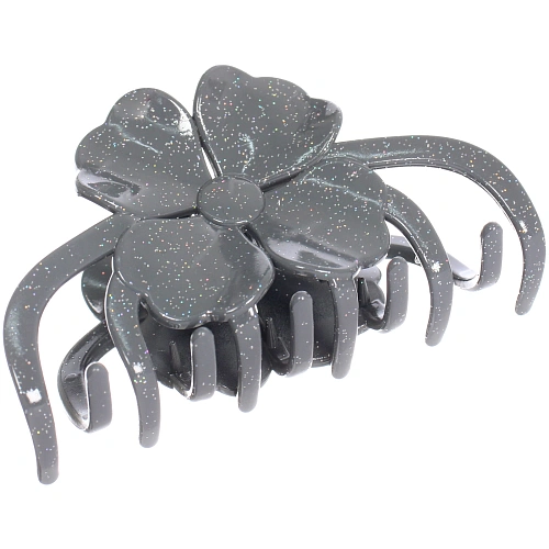 Заколка - краб для волос AKS - MANTANA, микс 6 цветов, цветок, 116см _3