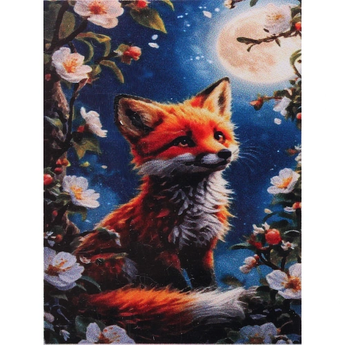 Алмазная мозаика в рулоне 3040см полная выкладка DIAMOND, Лисенок_4