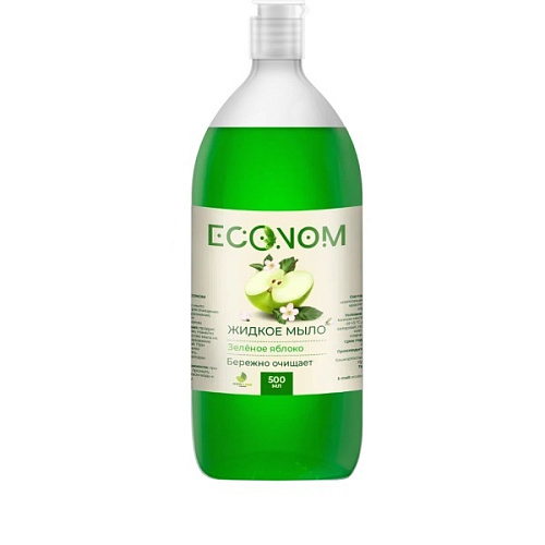 Мыло жидкое "ECONOM" зеленое яблоко 500 мл