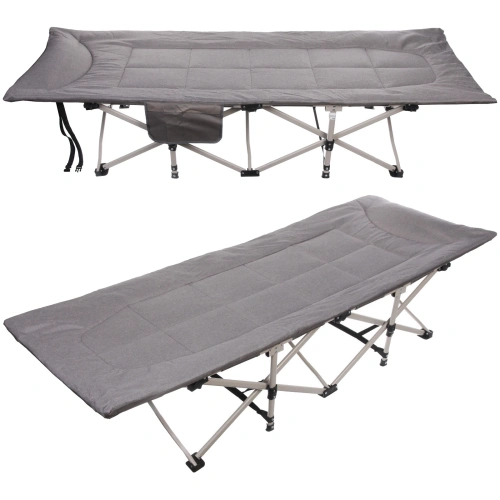 Раскладушка кемпинговая складная 188*66*41 см, серый