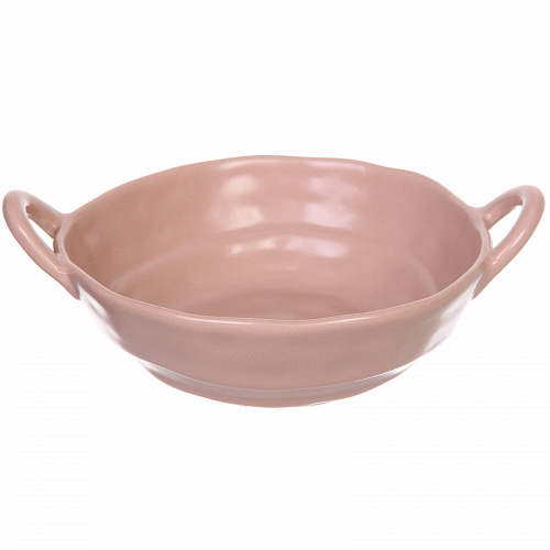 Тарелка керамическая "Акварель" 21*17*5,5см, розовая