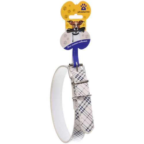 Ошейник для собак 2,5*57см "Шотландская клетка" цвет бежевый Ultramarine